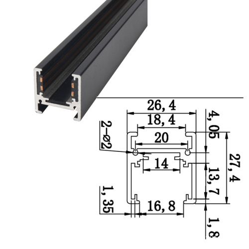 surface mounted 48v led magnetic track lighting system